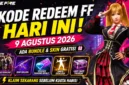 Kode Redeem FF Hari Ini 9 Agustus 2026, Ada Bundle dan Skin Gratis. (Foto: ff.garena)