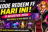 Kode Redeem FF Hari Ini 9 Agustus 2026, Ada Bundle dan Skin Gratis. (Foto: ff.garena)