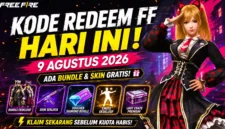 Kode Redeem FF Hari Ini 9 Agustus 2026, Ada Bundle dan Skin Gratis. (Foto: ff.garena)