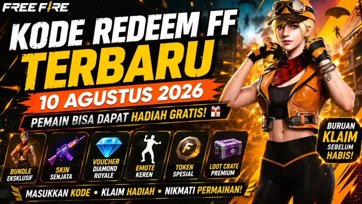 Garena Rilis Kode Redeem FF Terbaru 10 Agustus 2026, Pemain Bisa Dapat Hadiah Gratis. (Foto: ff.garena)