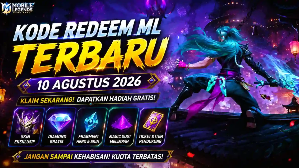 Kode Redeem ML Terbaru 10 Agustus 2026, Ada Skin dan Diamond Gratis dari Moonton. (Foto: mobilelegends)