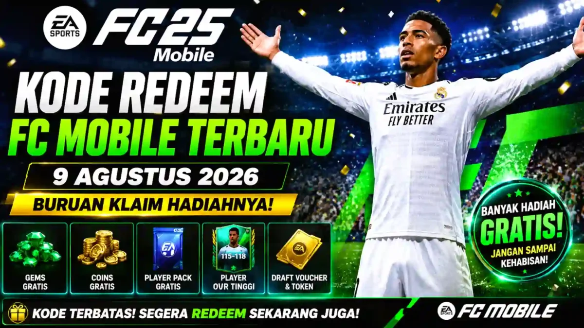 EA Sports Rilis Kode Redeem FC Mobile Terbaru 9 Agustus 2026, Buruan Klaim Hadiahnya. (Foto: telkomsel)