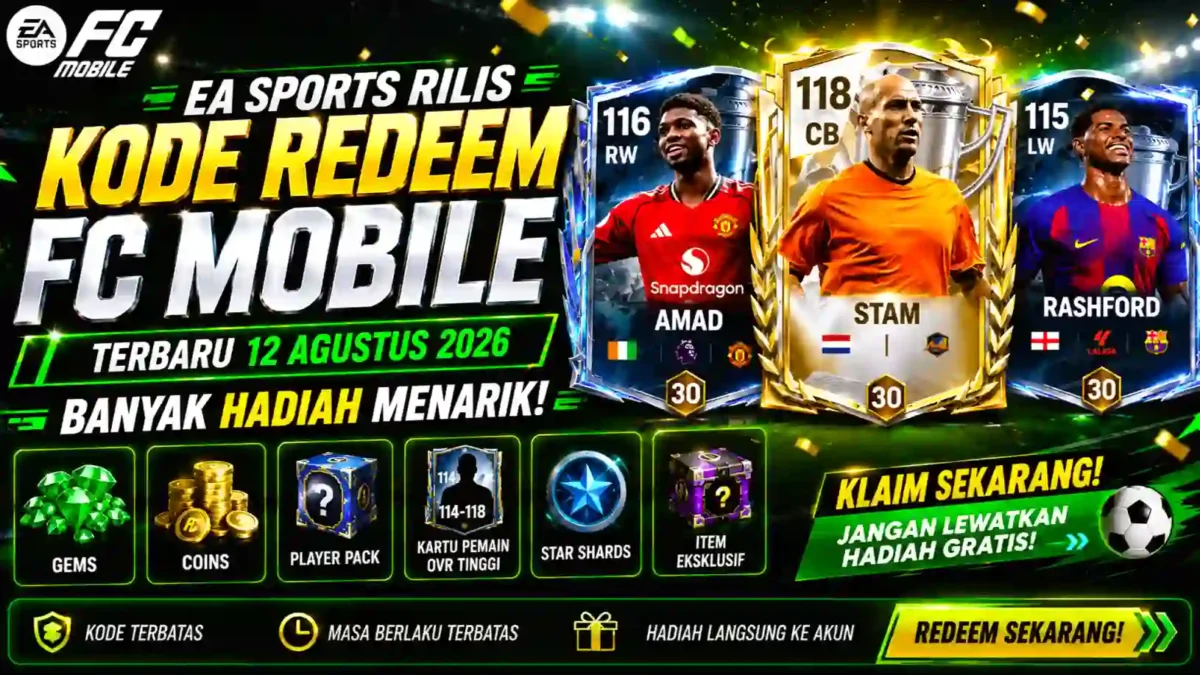 EA Sports Rilis Kode Redeem FC Mobile Terbaru 12 Agustus 2026, Banyak Hadiah Menarik. (Foto: ligagame)