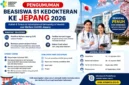 Beasiswa Kedokteran ke Jepang Kemenkes 2026 Dibuka, Kuliah Gratis 6 Tahun. (Foto: AI)