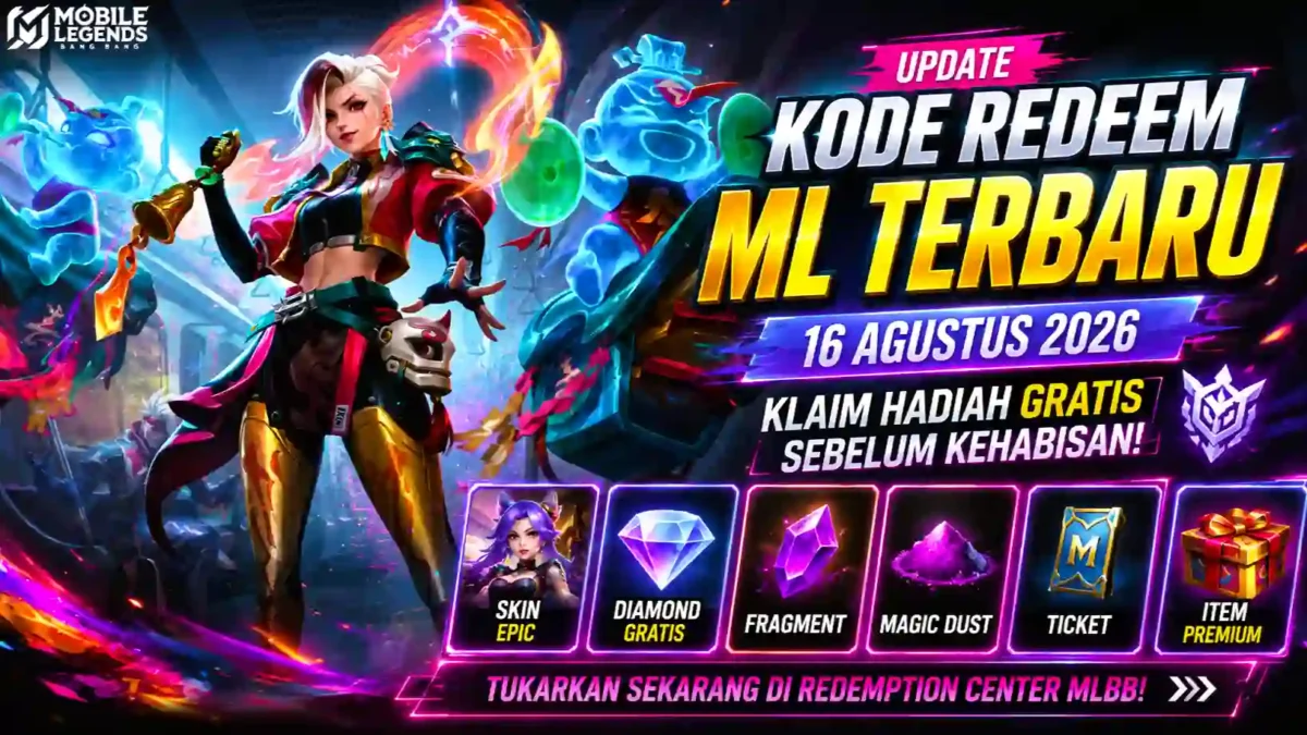 Moonton Bagikan Kode Redeem ML Terbaru 16 Agustus 2026, Cek Daftarnya. (Foto: mobilelegends)