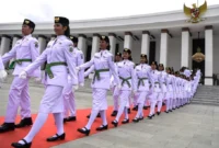 Paskibraka Nasional 2026 Dapat Gaji Berapa? Segini Uang Kehormatan dan Bonusnya. (Foto: Antara Foto/Sigid Kurniawan/detik)