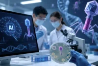 Ilmuwan Berhasil Rancang Virus Menggunakan AI, Terobosan Baru atau Ancaman? (Foto: DALL·E 3/fin)