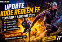 Kode Redeem FF Terbaru 2 Agustus 2026, Cek Hadiah Gratisnya. (Foto: ff.garena)