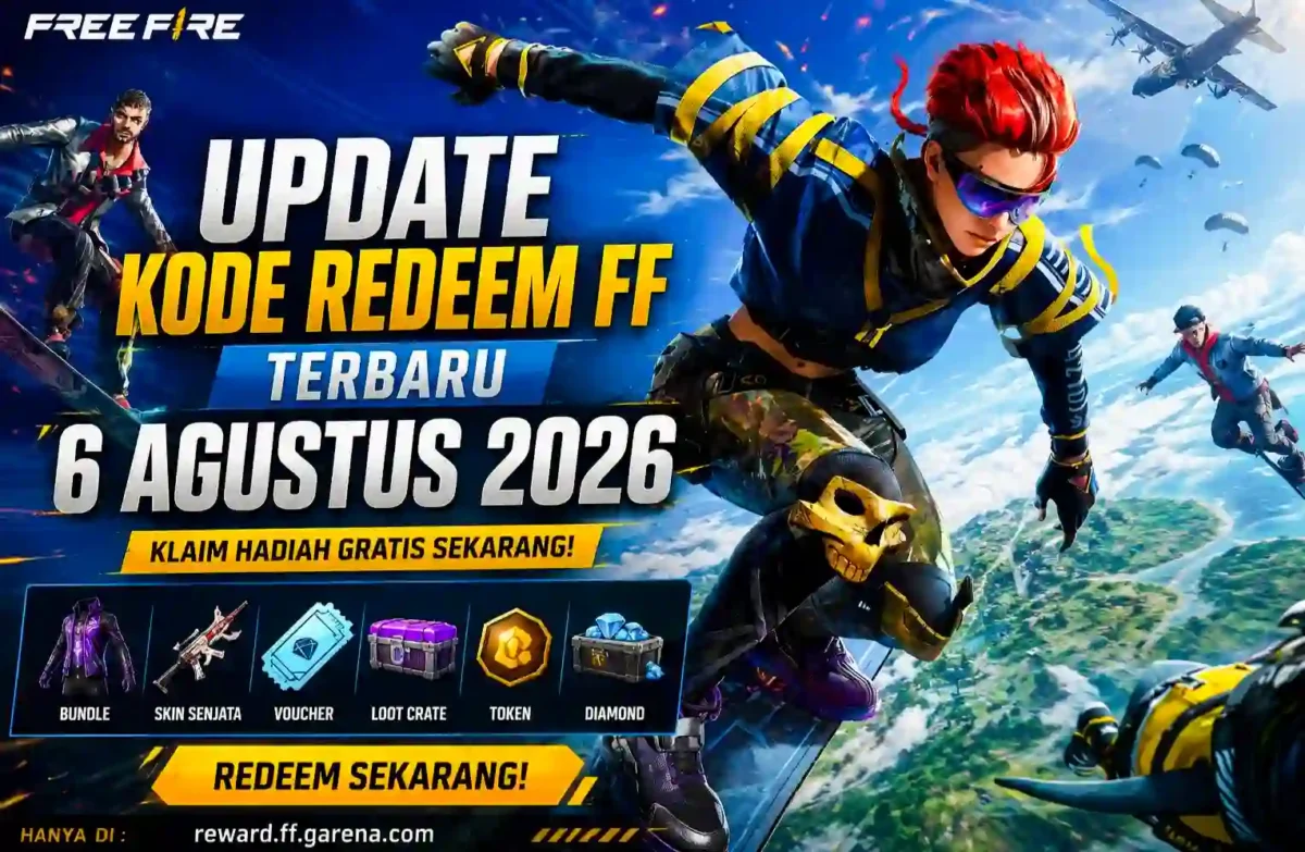 Kode Redeem FF Terbaru 6 Agustus 2026, Cek Daftar dan Cara Klaim Hadiahnya. (Foto: ff.garena)