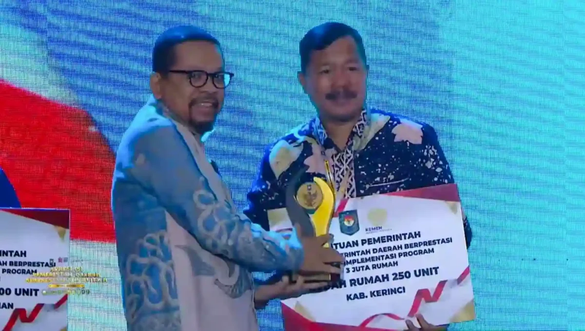 Kerinci Raih Penghargaan Terbaik II Program 3 Juta Rumah, Dapat 250 Unit Bedah Rumah. (Foto: jernih.id)