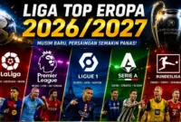 Liga Top Eropa 2026/2027 Segera Dimulai, Ini Urutan dan Jadwalnya. (Foto: AI)