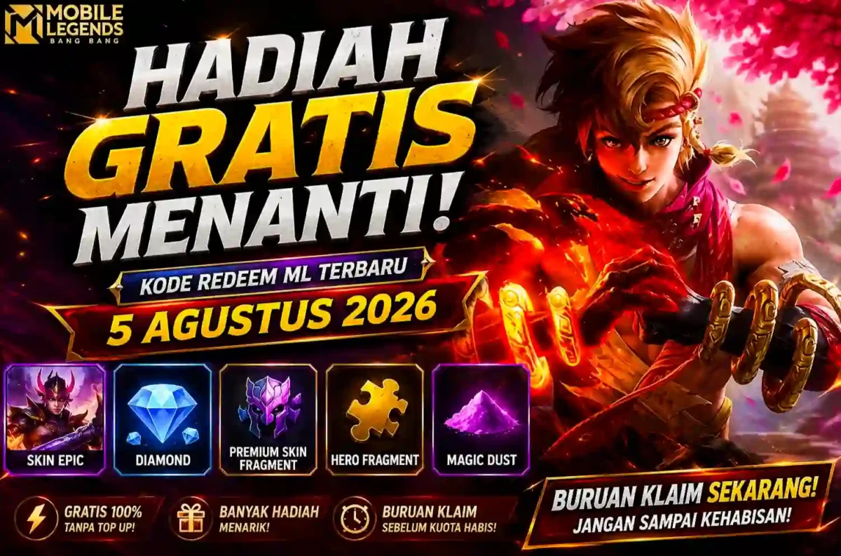 Hadiah Gratis Menanti! Buruan Cek Kode Redeem ML Terbaru 5 Agustus 2026. (Foto: mobilelegends)