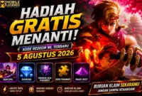 Hadiah Gratis Menanti! Buruan Cek Kode Redeem ML Terbaru 5 Agustus 2026. (Foto: mobilelegends)