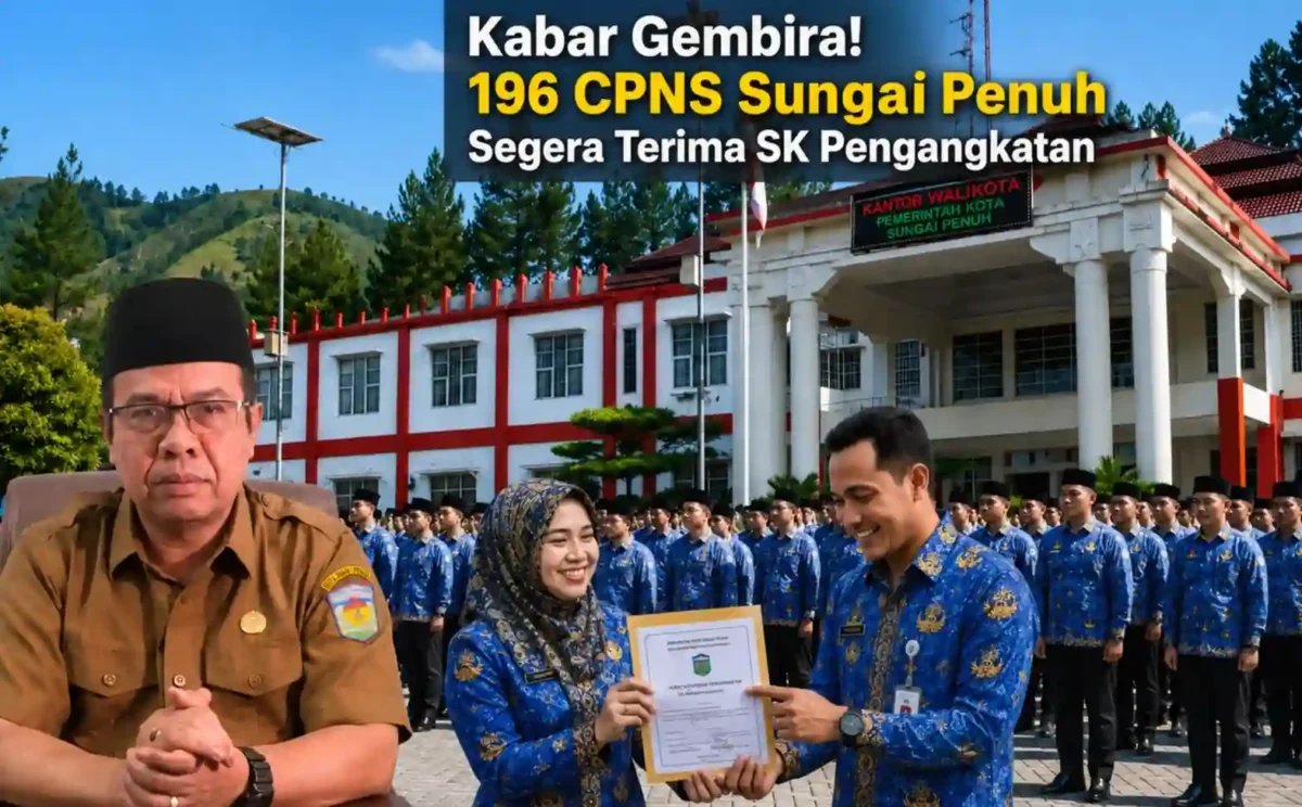 Kabar Gembira! 196 CPNS Sungai Penuh Segera Terima SK Pengangkatan. (Foto: Istimewa/AI)