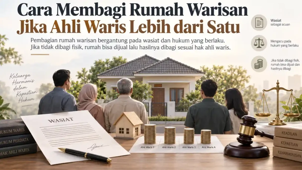 Cara Membagi Rumah Warisan Jika Ahli Waris Lebih dari Satu, Ini Aturan yang Perlu Dipahami. (Gambat: Ilustrasi AI)