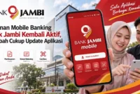 Layanan Mobile Banking Bank Jambi Kembali Aktif, Nasabah Cukup Update Aplikasi. (Gambar: Ilustrasi AI)