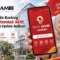 Layanan Mobile Banking Bank Jambi Kembali Aktif, Nasabah Cukup Update Aplikasi. (Gambar: Ilustrasi AI)