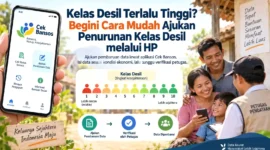 Kelas Desil Terlalu Tinggi? Begini Cara Mudah Ajukan Penurunan Kelas Desil melalui HP. (Gambar: Ilustrasi AI)