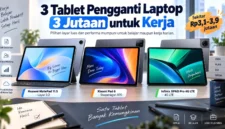 3 Tablet Pengganti Laptop 3 Jutaan untuk Kerja. (Gambar: Ilustrasi AI)