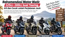 Rekomendasi Motor Matic 125cc–160cc buat Touring, Irit dan Cocok untuk Perjalanan Jauh. (Gambar: Ilustrasi AI)