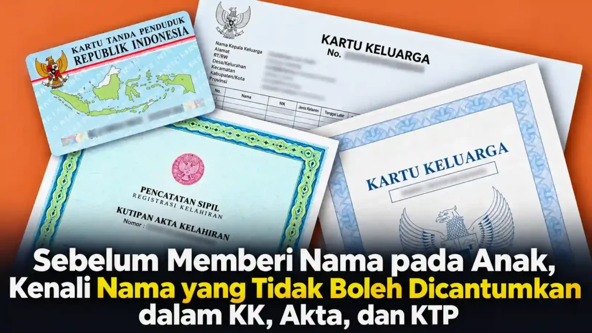 Sebelum Memberi Nama pada Anak, Kenali Nama yang Tidak Boleh Dicantumkan dalam KK, Akta, dan KTP. (Gambar: Ilustrasi AI)