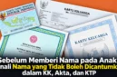 Sebelum Memberi Nama pada Anak, Kenali Nama yang Tidak Boleh Dicantumkan dalam KK, Akta, dan KTP. (Gambar: Ilustrasi AI)