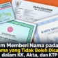 Sebelum Memberi Nama pada Anak, Kenali Nama yang Tidak Boleh Dicantumkan dalam KK, Akta, dan KTP. (Gambar: Ilustrasi AI)