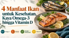 4 Manfaat Ikan untuk Kesehatan. (Gambar: Ilustrasi AI)