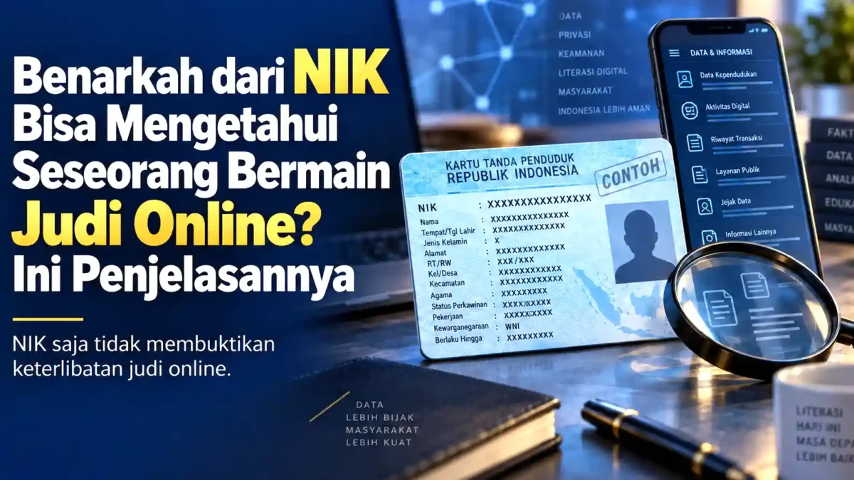 Benarkah dari NIK Bisa Mengetahui Seseorang Bermain Judi Online? Ini Penjelasannya. (Gambar: Ilustrasi AI)