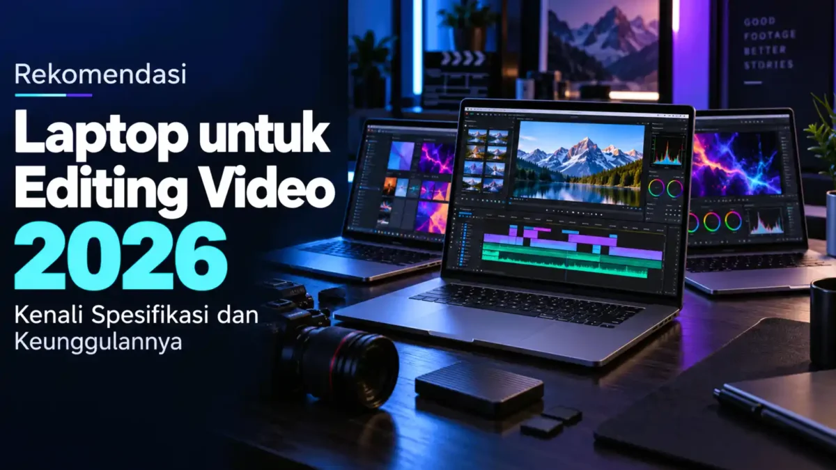 Rekomendasi Laptop untuk Editing Video 2026, Kenali Spesifikasi dan Keunggulannya. (Gambar: Ilustrasi AI)