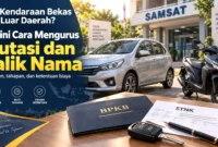 Mutasi dan Balik Nama Kendaraan Bekas Tanpa Calo, Ini Dokumen dan Tahapannya. (Gambar: Ilustrasi AI)