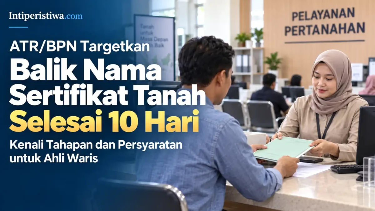 ATR/BPN Targetkan Balik Nama Sertifikat Tanah Selesai 10 Hari, Kenali Tahapan dan Persyaratan untuk Ahli Waris. (Gambar: Ilustrasi AI)