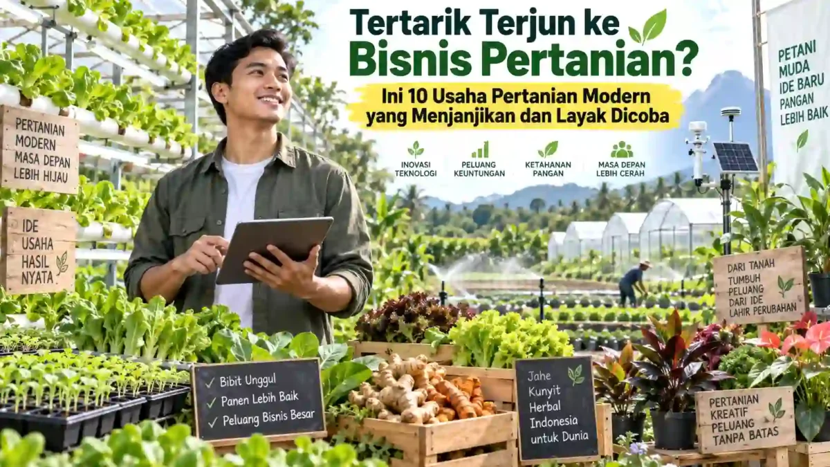 Tertarik Terjun ke Bisnis Pertanian? Ini 10 Usaha Pertanian Modern yang Menjanjikan dan Layak Dicoba. (Gambar: Ilustrasi AI)