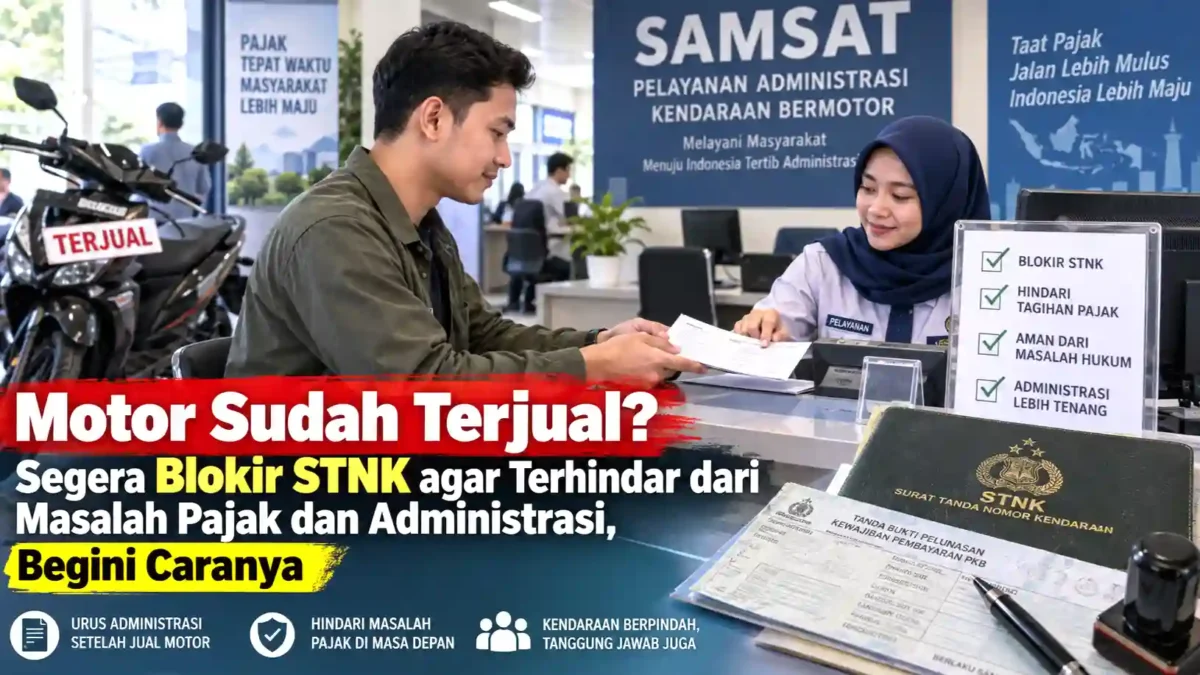 Motor Sudah Terjual? Segera Blokir STNK agar Terhindar dari Masalah Pajak dan Administrasi, Begini Caranya. (Gambar: Ilustrasi AI)