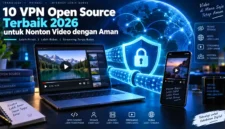 10 VPN Open Source Terbaik 2026 untuk Nonton Video dengan Aman. (Gambar: Ilustrasi AI)