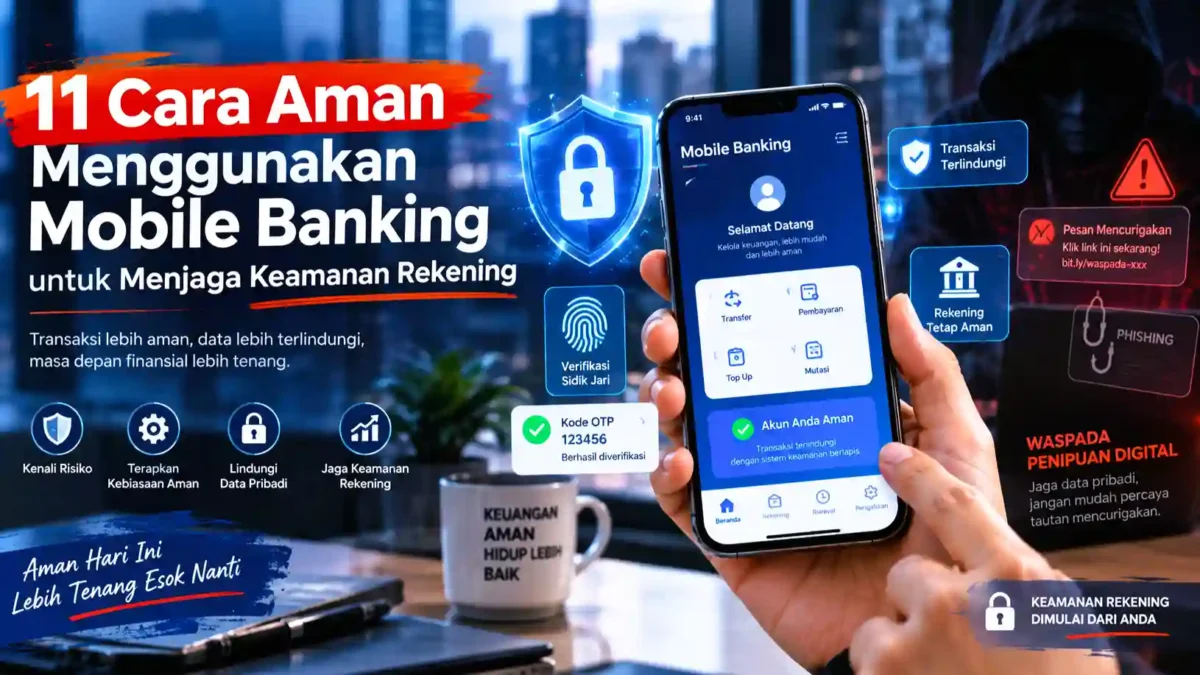 11 Cara Aman Menggunakan Mobile Banking untuk Menjaga Keamanan Rekening. (Gambar: Ilustrasi AI)