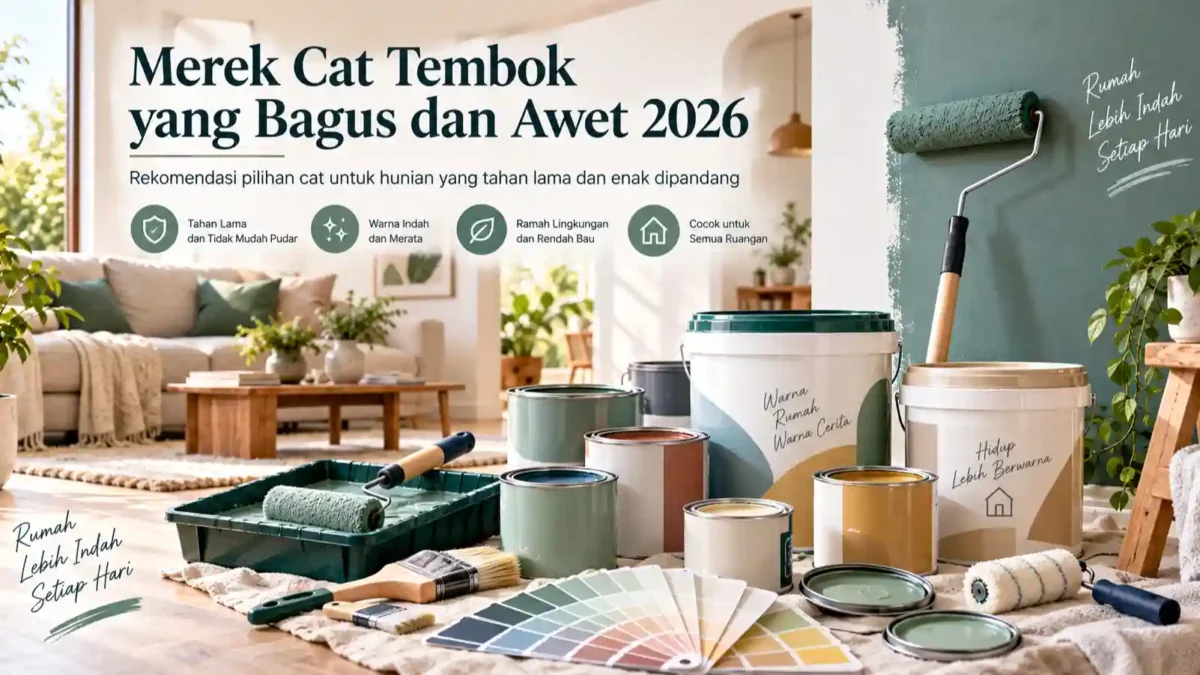 10 Merek Cat Tembok yang Bagus dan Awet 2026, Lengkap dengan Kisaran Harganya. (Gambar: Ilustrasi AI)