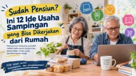 Sudah Pensiun? Ini 12 Ide Usaha Sampingan yang Bisa Dikerjakan dari Rumah. (Gambar: Ilustrasi AI)