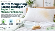 Bantal Menguning karena Keringat? Begini Cara Membersihkannya. (Gambar: Ilustrasi AI)