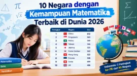 10 Negara dengan Kemampuan Matematika Terbaik di Dunia 2026. (Gambar: Ilustrasi AI)