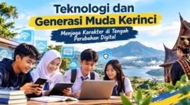Teknologi dan Generasi Muda Kerinci: Menjaga Karakter di Tengah Perubahan Digital. (Gambar: Ilustrasi AI)