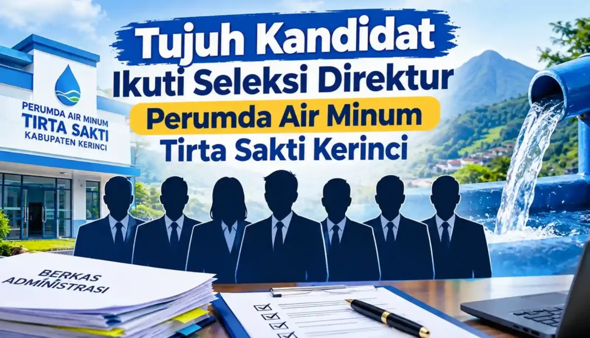 Tujuh Kandidat Ikuti Seleksi Direktur Perumda Air Minum Tirta Sakti Kerinci. (Gambar: Ilustrasi AI)