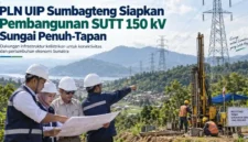 PLN UIP Sumbagteng Siapkan Pembangunan SUTT 150 kV Sungai Penuh-Tapan. (Gambar: Ilustrasi AI)