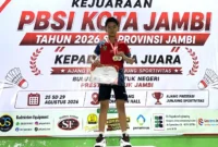 Abizar Prandapo, Siswa SMPN 13 Kerinci, Borong Dua Prestasi di Jambi Open 2026. (Foto: Desi Hermila/rri)