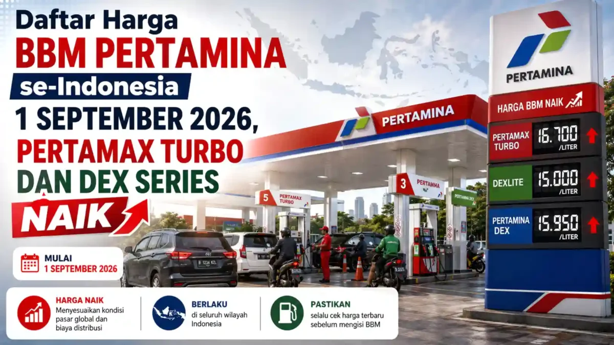 Daftar Harga BBM Pertamina se-Indonesia 1 September 2026, Pertamax Turbo dan Dex Series Naik. (Foto: Ilustrasi AI)