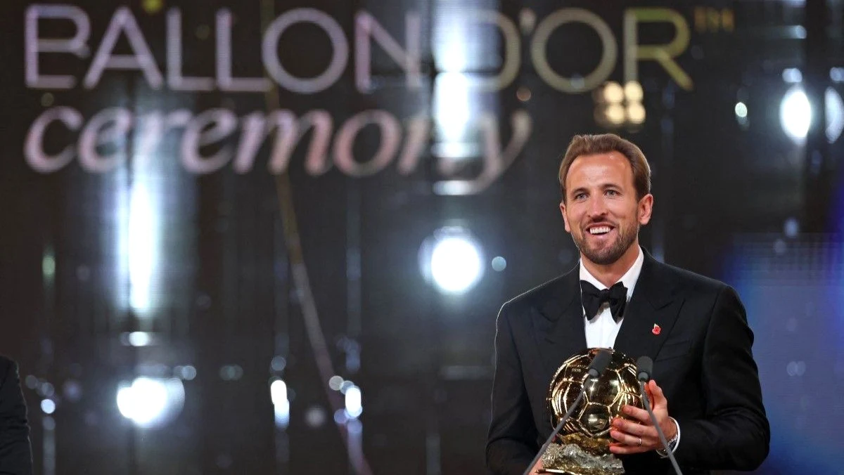 Harry Kane Raih Ballon d’Or 2026, Akhiri Penantian Inggris Sejak 2001. (Foto: FRANCK FIFE/AFP/kompas)