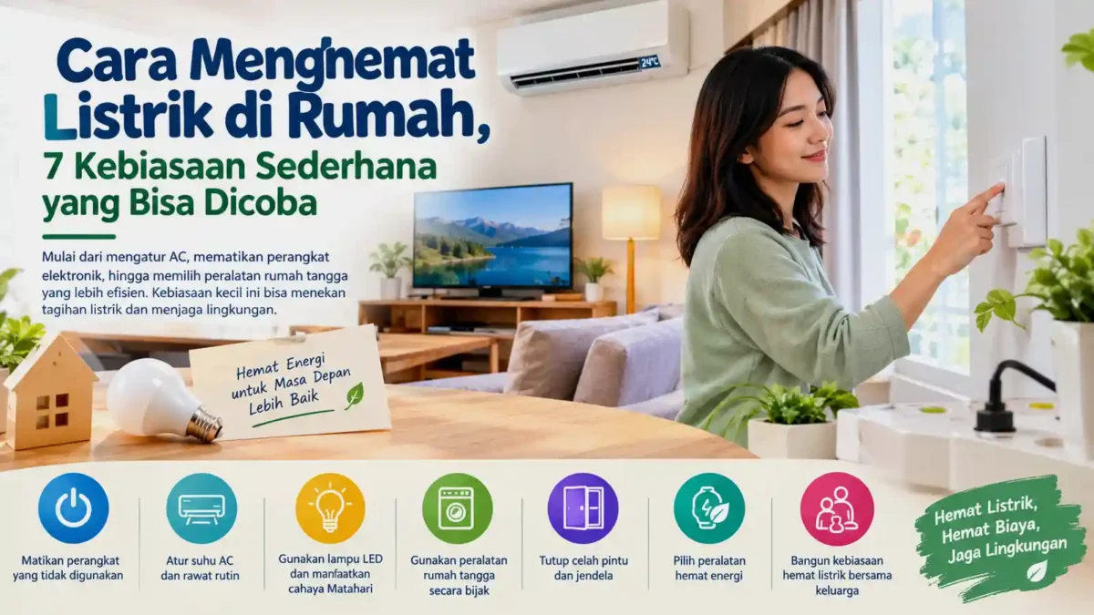 Cara Menghemat Listrik di Rumah, 7 Kebiasaan Sederhana yang Bisa Dicoba. (Gambar: Ilustrasi AI)