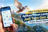 Chat Tak Lagi Harus Instan, Aplikasi Pesan Lambat dengan Merpati Digital Mulai Dilirik Gen Z. (Gambar: Ilustrasi AI)