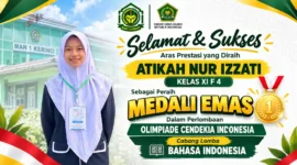 Atikah Nur Izzati, Siswi MAN 1 Kerinci Raih Medali Emas OCI di Cabang Bahasa Indonesia. (Gambar: man1kerinci.mdrsh.id)