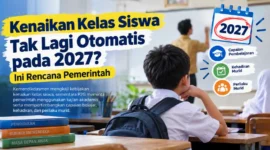 Kenaikan Kelas Siswa Tak Lagi Otomatis pada 2027? Ini Rencana Pemerintah. (Gambar: Ilustrasi AI)